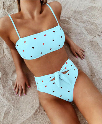 

Heart Women Girl Padded Push-up Bikini Bra Set High Waist Swimsuit Bathing Suit Swimwear Beachwear