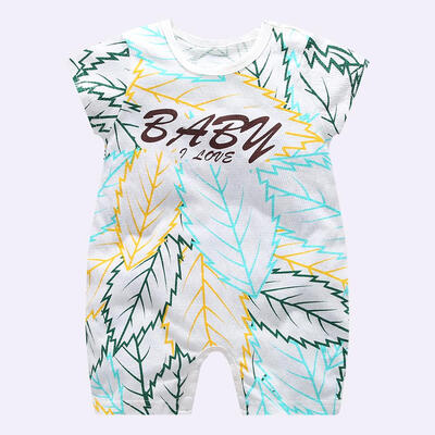 

Summer Soft Boys Girls Baby Rompers Cute O-Neck Kids Doodle Print Jumpsuit