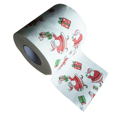 

1 Roll Christmas Santa Claus Gift Box Tissue Toilet Paper Table Party Decoration