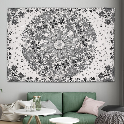 

200x150cm Watercolor Mandala Indian Tapestry Wall Hanging Hippie Boho Printing Beach Towels Yoga Mat Blanket Bedspread