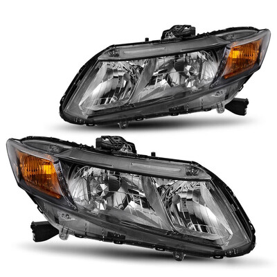 

for 2012-2015 Honda Civic Black Housing Headlights Headlamps Assembly LeftRight 2013 2014