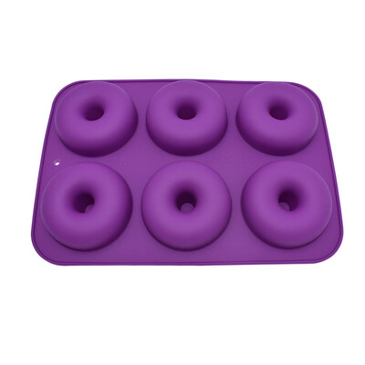 

Siaonvr 6-Cavity Silicone Donut Baking Pan Non-Stick Mold Dishwasher Decoration Tools