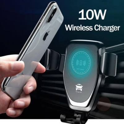 

Qi Wireless Car Holder Cradle Mount Stand Fast Charger Charging For iPhone 8 X