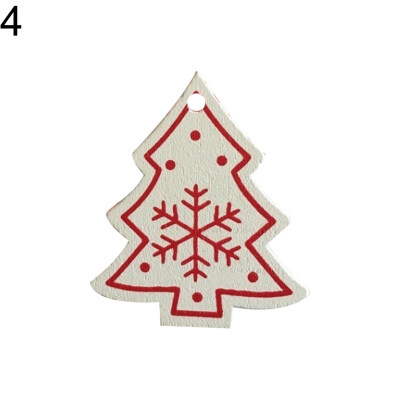 

20Pcs Snowflake Heart Star Wood Decor Christmas Tree Hanging Pendant Ornament