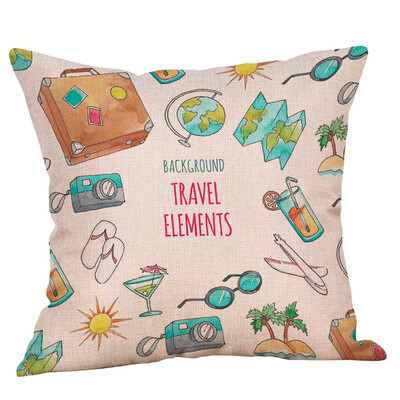 

Toponeto Cotton Linen Pillow Case Car Sofa Bed Waist Throw Cushion Cover Home Decoration