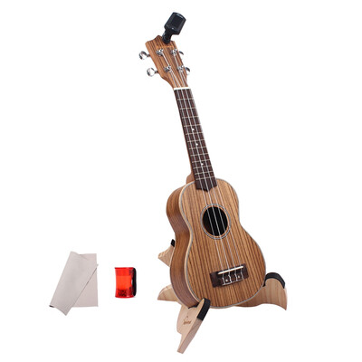 

Zebrawood Soprano 4 String Ukelele Acoustic Instrument