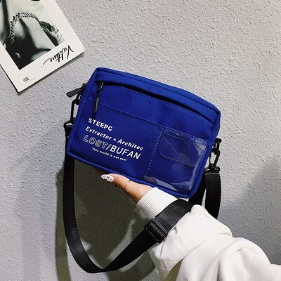 

Ins super fire package diagonal cross-small bag canvas bag female 2019 new wave student Korean version of the shoulder Messenger bag