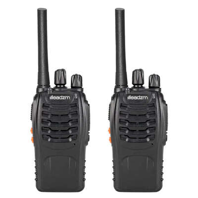 

2PCS 2800mA Two Way Radio Rechargeable Walkie Long Range Hand Black Portable