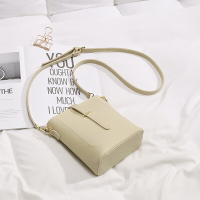 

2019 New Pu Leather Crossbody Bag Fashion Green Large Capacity Bucket Single Shoulder Bag Retro Ladies HandBags Messenger Bag