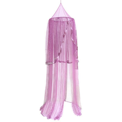 

Princess Castle Round Dome Bed Canopy Mosquito Net Elegant Mesh&Lace Height of 945in Hanging Knit Included for Rooms Cribs Decora