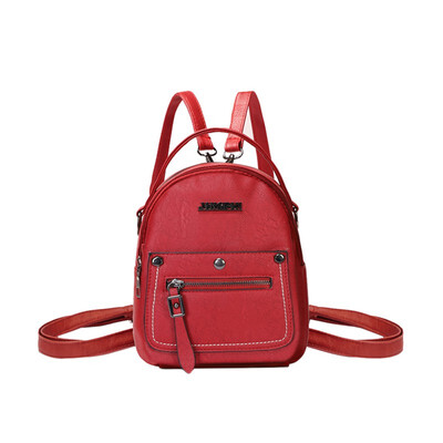 

Fashion Women Leather Small Backpacks High Quality Soft Mini Shoulder Bags for Teenage Girl School Bags FemaleBackpacks