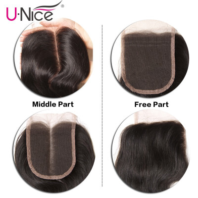 

UNice Hair 8A Malaysian Human Hair Lace Closure Body Wave 4x4inch