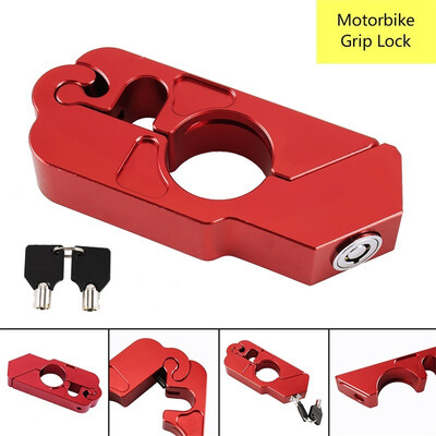 

Aluminum Alloy Motorcycle Lock Motorbike Scooter Handlebar Safety Lock Brake Throttle Grip Anti Theft
