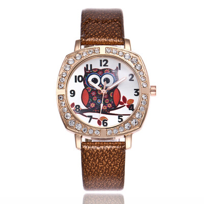 

2018 Hot Sale New Silicone Rubber Strap Rhinestone Owl Watches Women Fashion Casual Quartz Watch Ladies Sport Wristwatches &Ff