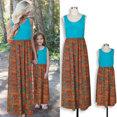 

Summer Dress Family Dresses Mother Daughter Matching Baby Girl Dress Clothes Set
