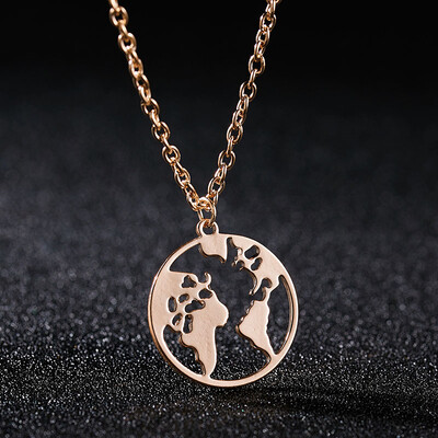 

Rinhoo Hollow Out World Map Pendant Necklace for Women Men Circle Heart Maps Pendants Necklace Outdoor Travel Birthday Day Gift