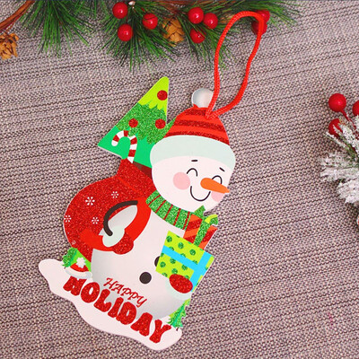 

〖Follure〗Christmas Tree Decoration Shiny Merry Letter Card for Xmas Hanging Ornament
