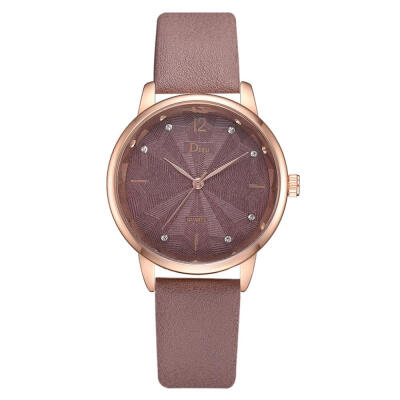 

Fashion Womens Watches Simple Disc Ladies Quartz Wristwatch Leather Strap Business Clock Bayan Kol Saati