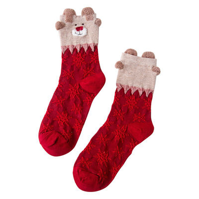 

Women Men Christmas Print Socks Autumn Winter Comfortable Cotton Ladies Ankle Sock Male Cotton Winter Warm Socks