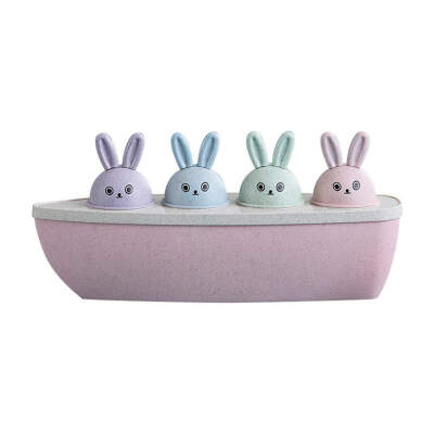 

Ice Cream Mold Set Cartoon Cute Rabbit Ice Cream Mold DIY Homemade Popsicle Home Food Grade