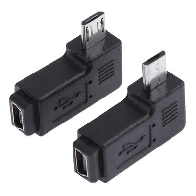 

2pcs 90 Degree Mini USB Female to Micro USB Male Adapter Connector