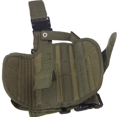 

Outdoor Hunting Tactical Puttee Thigh Leg Pistol Gun Holster Pouch Wrap-around Army Green