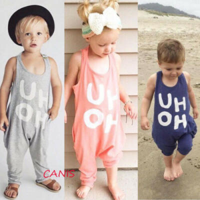 

Toddler Baby Boy Girl UHOH Sleeveless Romper Halter Jumpsuit Outfits Hot Summer