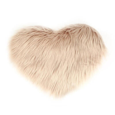 

Love Heart Shape Long Hairy Rug Fur Artificial Wool Mats Shaggy Carpets