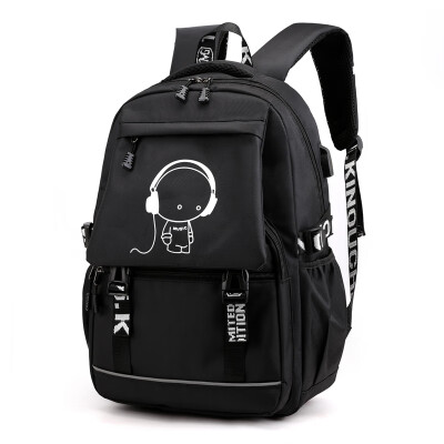 

Luminous gradient schoolbag mens shoulders junior high school students Korean backpack high school students large capacity mens