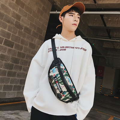 

Chinese wind flower pattern chest bag womens&mens small bag fashionable small-pack mens bag lovers bag