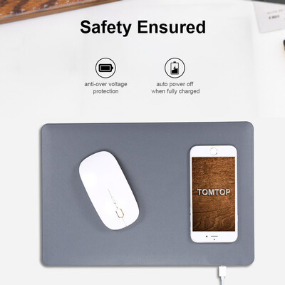 

Wireless Charging Mouse Pad Mat Wireless Charger Mobile Phone Charger for iPhone SamsungBllue