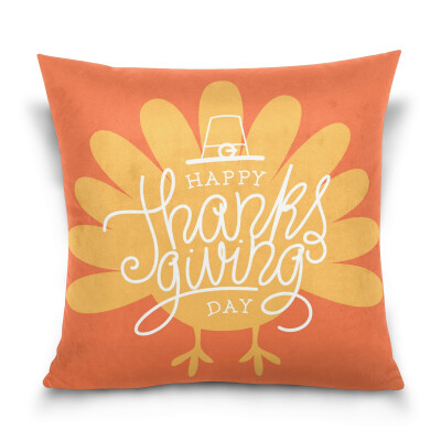 

ALAZA Thanksgiving Throw Pillow Cover 16 X 16 inch Cushion Cover with Thanksgiving Day Printed Pillowcase