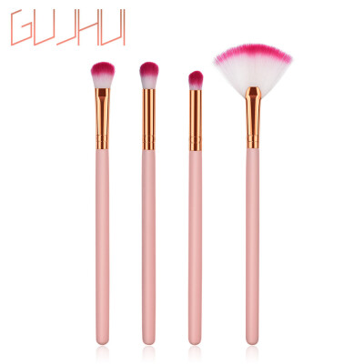 

〖Follure〗4PCS Wooden Foundation Cosmetic Eyebrow Eyeshadow Brush Makeup Brush Sets Tools