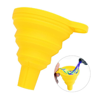 

Collapsible Small Funnel Silicone Foldable Funnels for Pouring Resin Back Into Bottle 3D Printer Accessories Parts Purple