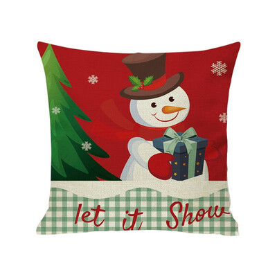 

〖Follure〗New Christmas Cotton Linen Pillow Case Sofa Cushion Cover Home Decor