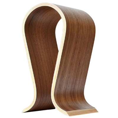 

Walnut Finish Wooden Headphones U Shape StandHangerHolder