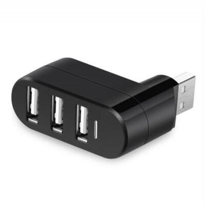 

3 Port USB Rotate Splitter Adapter Hub For PC Laptop Notebook Mac Extender