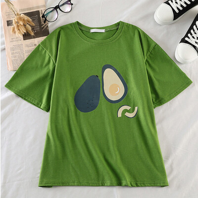 

Women Loose Crew Neck Short Sleeve Printed Summer Plus Size Casual T-shirt Tops