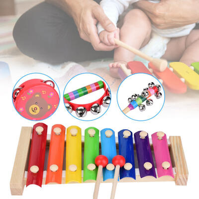 

Greensen Toddler Musical Instruments 20 Pcs Wooden Percussion Instruments for Kids Preschool Education