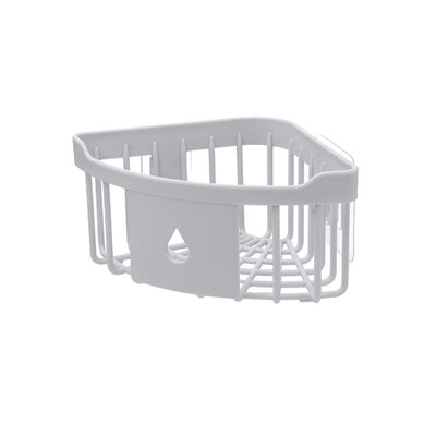 

Wall Hanging Triangle Corner Storage Rack Basket Kitchen Bathroom Organizer