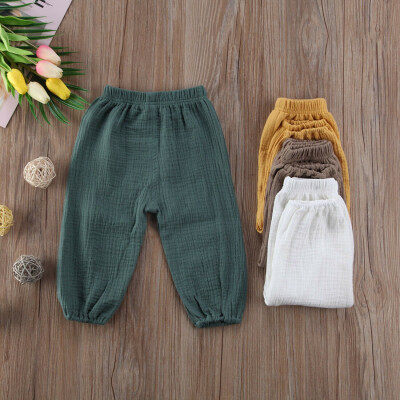 

Cute Kids Baby Girl Boy Bottoms Wrinkled Pantalettes Trousers Leggings Pants