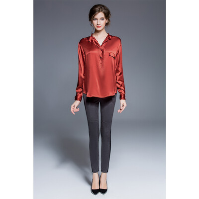 

inHIM Jujube blouse Silk shirt Fashion occupation 17382