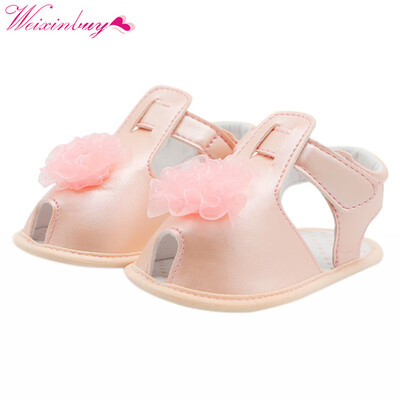 

Baby Girl Sandals Baby Shoes Summer Flowers PU Cotton Soft Bottom Baby Girl Shoes Newborn Baby Sandals
