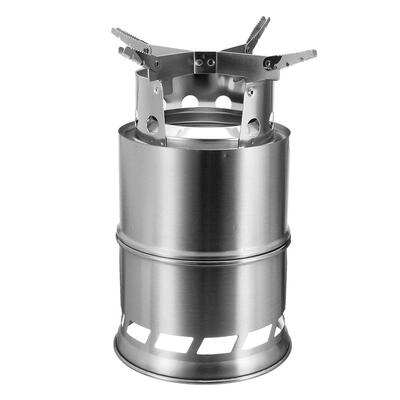 

Portable Outdoor Camping Wood Stove Windproof Folding Cooking Furnace