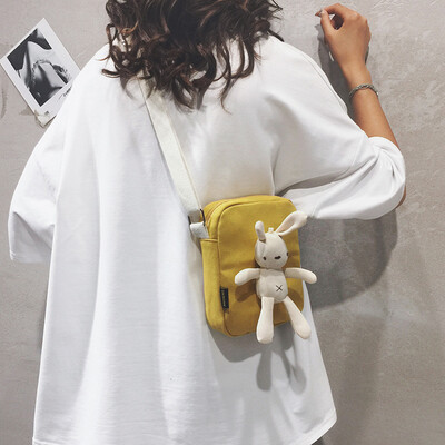 

Cute small bag handbags new 2019 fashion canvas bag shoulder bag wild ins indian girl Messenger bag