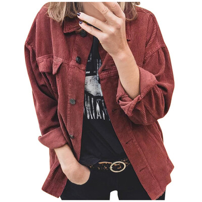 

Toponeto Womens Autumn And Winter Solid Button Long-sleeved Clothes Sweater Coat