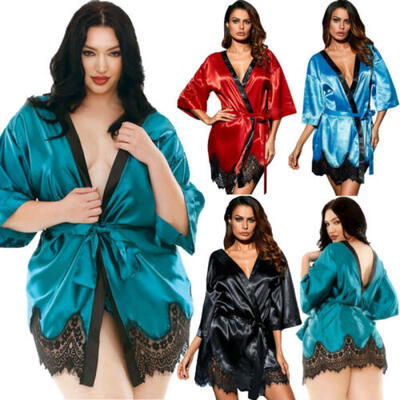 

Wedding Women Silk Satin Robe Bride Bridesmaid Dress Kimono Bathrobe Sleepwear Y