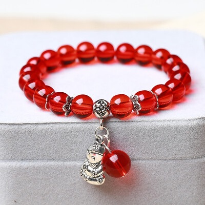 

Garnet red crystal bracelet female fashion bracelet jewelry