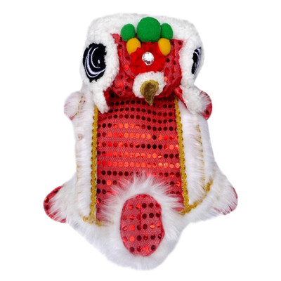 

Funny Dog Clothes Years Pet Chinese Costume Dragon Dance Lion Dog Clothes Lion Dance Red Festive Lucky Cat Clothes Makeover