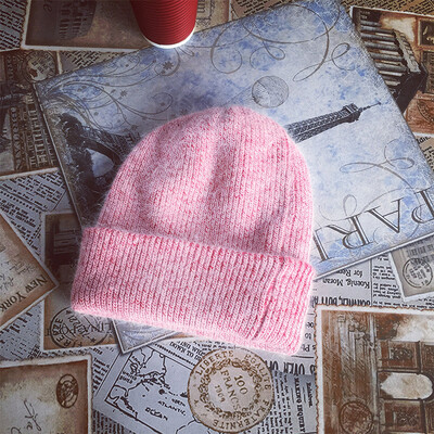 

Japanese Angora Rabbit Hat Women Crimping Knit Hat Autumn&Winter Turtleneck Hat Couples Thicken Cold Hat Tide